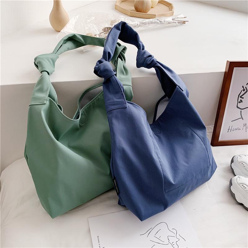 

Evening Bags Simple Casual Women Handbag Large Capacity Canvas Shoulder Designer Female Hobos Bag Big Lady Totes Travel SolidEvening, White