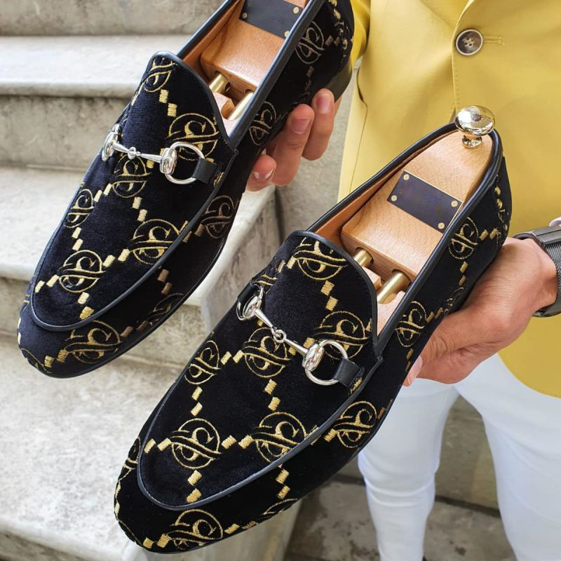 

Fashion Men Shoes Loafers Faux Suede Classic Business Casual Party Wedding Comfortable Round Toe Slip on Dress YK050-c, Clear