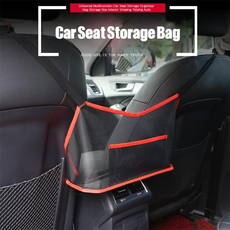 

Car Organizer Net Pocket Handbag Holder Seat Storage Between Pet Barrier Dog Auto Interior Accessories