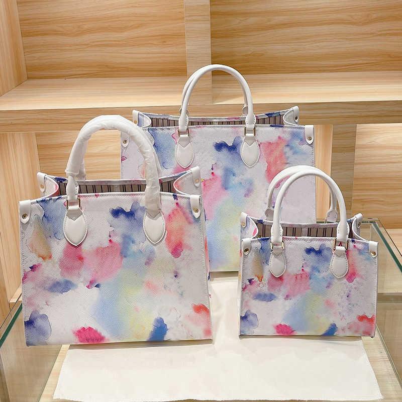 

LIUS Designer Women Totes Shoulder 2021 Paris Brand Onthego Ink Dyeing Leather Handbags Large Crossbody Tote Luxurys wholesaleDesigners Bag, Customize