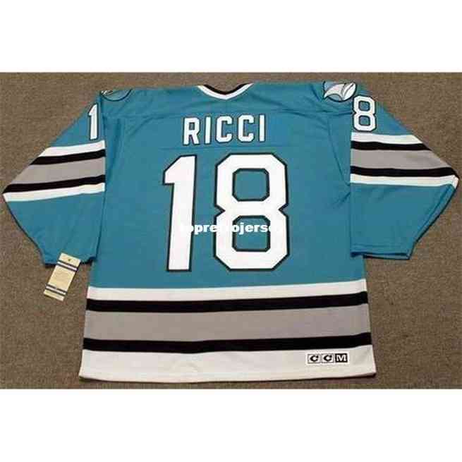 

Wholesale Mens Mike Ricci 1997 Ccm Vintage Cheap Retro Hockey Jersey, Green