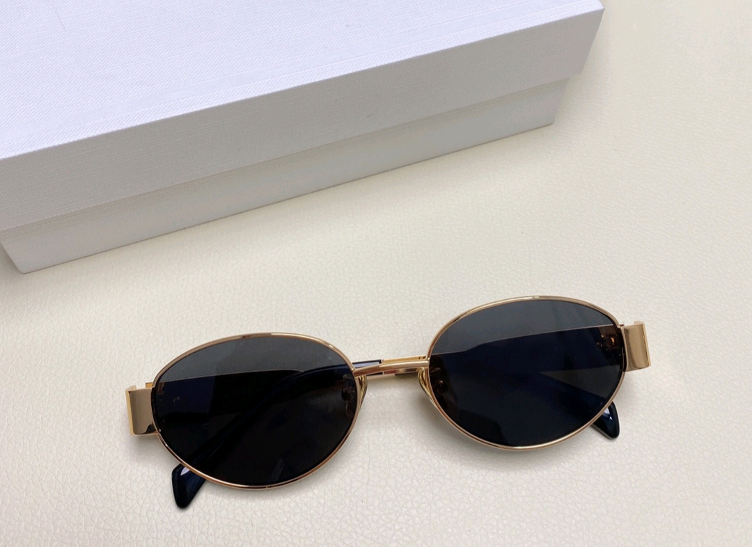 

Round Oval Sunglasses Gold Metal Green Lens Men Women Shades Sunnies Sun Glasses Sonnenbrille gafa de sol with Box