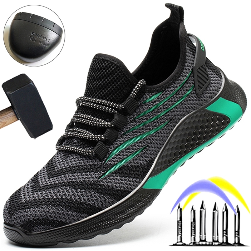 

Drop Men Women Safety Shoes Indestructible Work Sneakers Anti-Puncture Anti-Smash Work Shoes Protection Steel Toe Shoes 220616, Fz55-blue