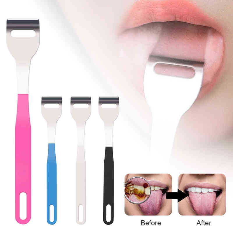

1PC Useful Tongue Scraper Stainless Steel Oral Cleaner Medical Mouth Brush Reusable Fresh Breath Maker Care 220614