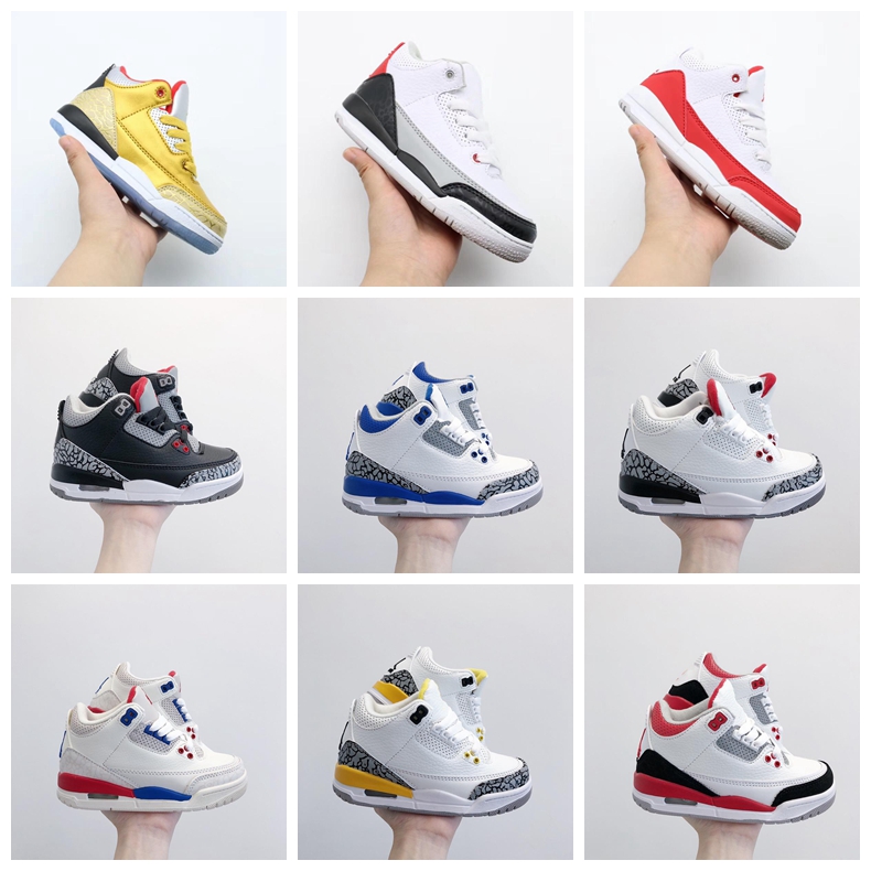 

2022 Selling kids shoes toddler designer Jumpman 3 Running basketball shoe J3 childrens shoes sneaker girls boys White Black sports all match sneakers, Customize