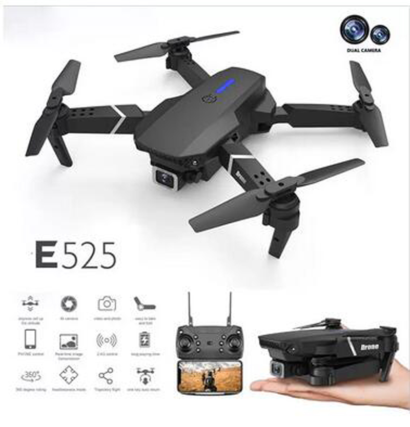 

Dropship LS-E525 4K HD Dual Lens Aircraft Mini Drones 2.4G WiFi 1080p Real-time Transmission FPV Drone Cameras Foldable RC Quadcopter Christmas Gift Toy With Bag, White