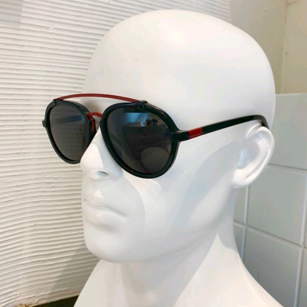 

Cool Pilot Sunglasses Red Black Dark Grey Lens 6618 Sonnenbrille Men Sports Glasses occhiali da sole uv400 protection with box