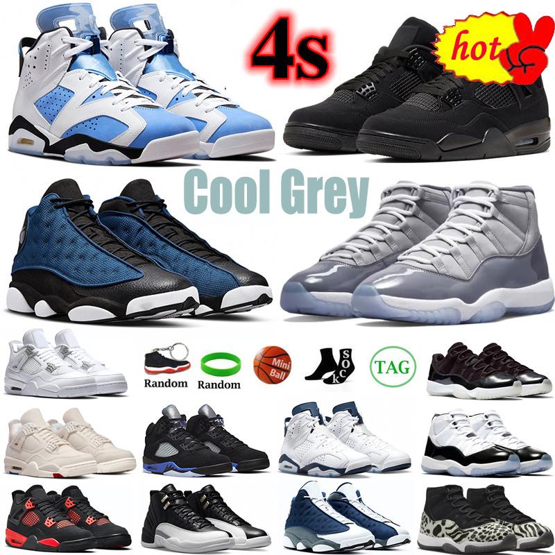 

Mens Cool Grey 11 11s Basketball Shoes 25th Anniversary Concord White Bred 4s Black Cat 6s Unc 13s Brave Blue 12s Playoffs Men Women, #20