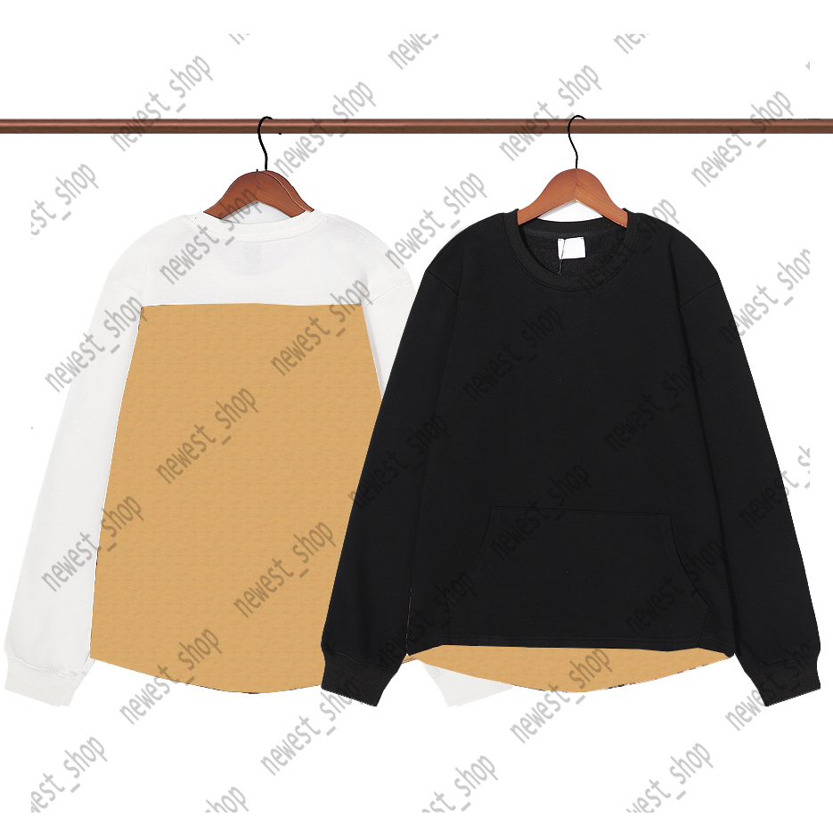 

autumn Europe Designer hoodies Luxury for Mens womens classic plaid striped grid patchwork pullover Sweatshirt cotton Casual long sleeve pullover hoody, Black