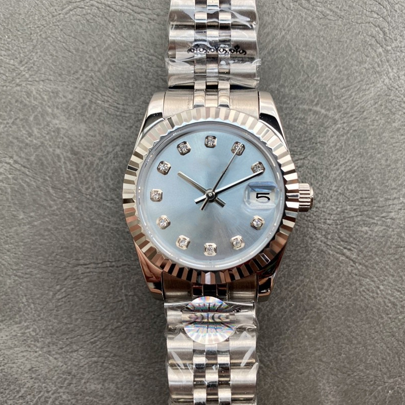 

High quality women's watch 31mm Wristwatches automatic mechanical movement Diamond Dial Stainless steel strap folding buckle fashion Montre De Luxe watches