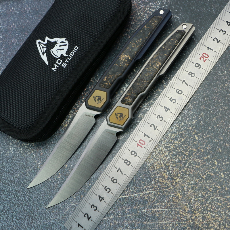 Maxace Persian Folding Knife M390 Blade Titanium + carbon fiber Handle Outdoor Pocket Fishing Hiking Survival Self-defense kitchen EDC Tools-image-758013861
