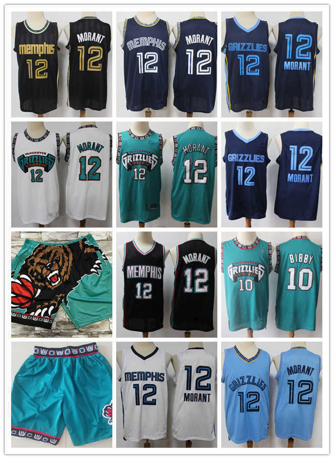 

Mens Memphis''Grizzlies''Jersey Throwback Mike 10 Bibby Ja 12 Morant Basketball Shorts Jerseys green Blue, Color