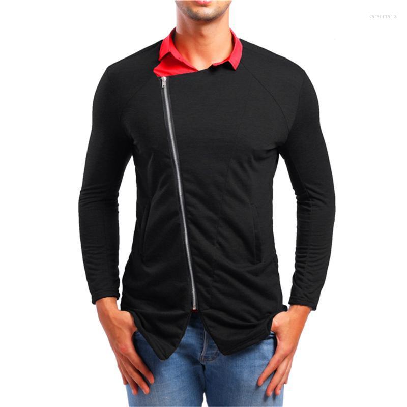 

Men's Vests Spring Soft Top Solid Color Turndown Collar Long-Sleeved Casual Zipper Fake Fashion Warm Jacket Kare22, Black