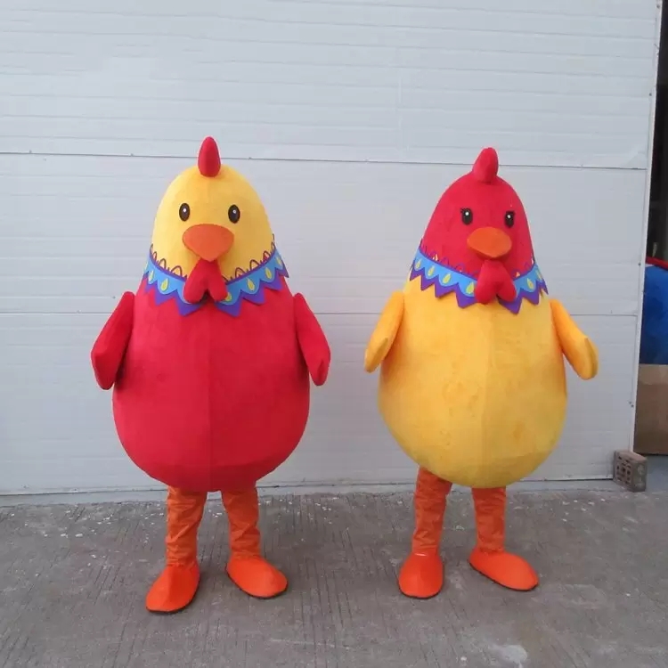 Costume de poupée de mascotte mascotte de poulet taille adulte costume de personnage de dessin animé Halloween déguisement de noël pour événement