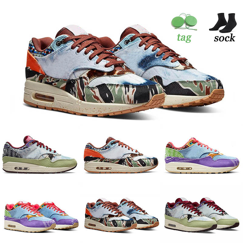 

Men Sports 1 Running Shoes Size 36-47 Far Out Heavy Mellow Top Quality Cushion 87 Womens Sneakers Designer Outdoor Trainers, Far out 36-47 190