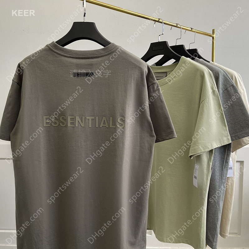 

Ss22 Essentials Men's T shirt 100% Cotton High Quality Brand Loose Oversize Movement Hip hop Short Sleeve, Green