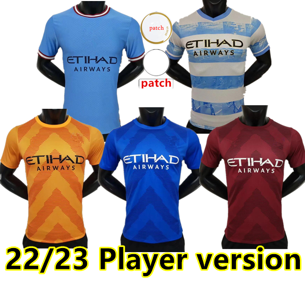 

Player version 22 23 Manchester HAALAND soccer jersey GREALISH STERLING FERRAN DE BRUYNE FODEN goalkeeper MANS cities football shirts Agueroooo 93 20 Anniversary, 22/23 home