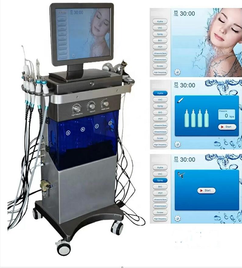 9 IN 1 Hydra facialwrinkle removal beauty Machine RF skin rejuvenaiton Microdermabrasion Hydro Dermabrasion Bio-lifting hydrabeauty MD Spa Machin
