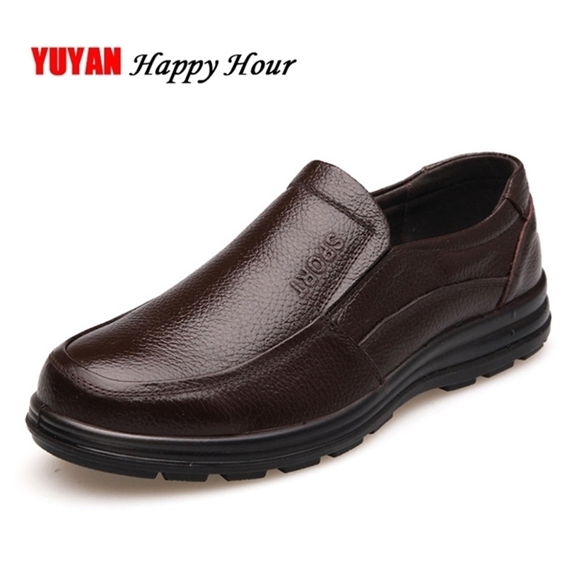 

Genuine Leather Shoes Men Brand Footwear Non slip Thick Sole Fashion Men s Casual Male High Quality Cowhide Loafers K059 220812gxgxgx, Brown 02