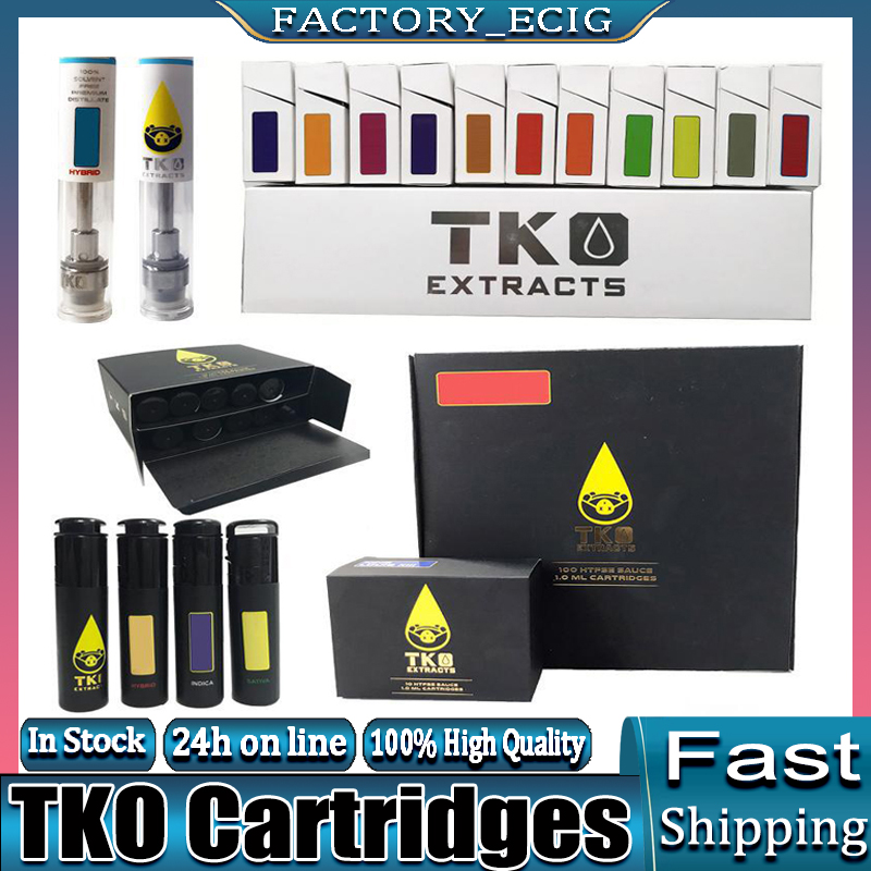 

TKO Vape Pen Cartridges Packaging 0.8ml 1ml Ceramic Thick Oil Atomizer 510 Thread E Cigarette Cookies Carts