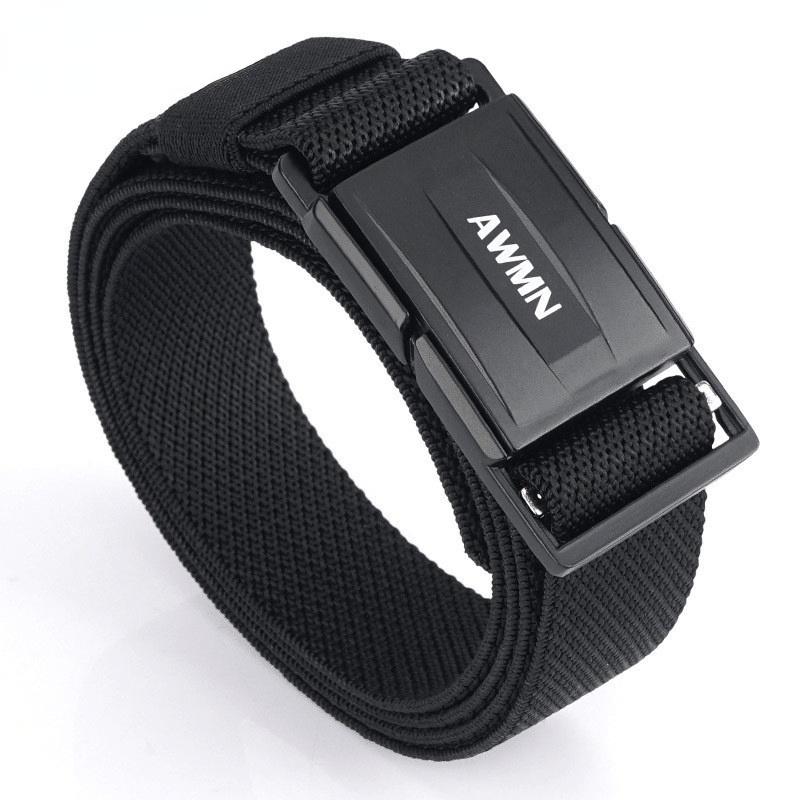 

Belts Elastic Men Belt For Jeans Pants Quick Release Metal Magnetic Buckle Casual Comfortable Male High Quality Overalls, Black