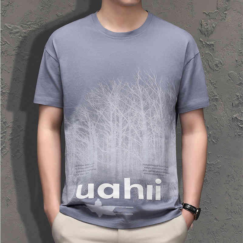 

men's short cotton brand loose 2022 new summer Korean fashion half sleeve T-shirt upper garment, White
