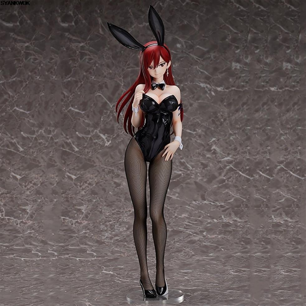 

45cm ing Fairy Tail Erza Scarlet Bunny Girl Anime Figure Sexy Girl PVC Action Figure Toys Collection Model Doll Gift Unisex MX321W, No box