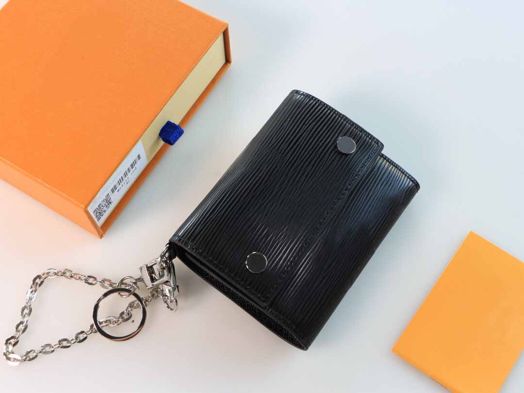 

Fast Ship men Women Leather zipper key Holder Small Purse For Key Wallets Card ID Holders six key chain purse handbag shoulder bag clutch purse original box 64212, Customize