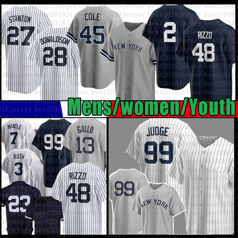 

Anthony Rizzo 99 Aaron Judge Baseball Jersey New Derek Jeter York Gerrit Cole Josh Donaldson Giancarlo Stanton DJ LeMahieu Gleyber Torres Joey Gallo Mariano Rivera, Mens cool base(yangji)