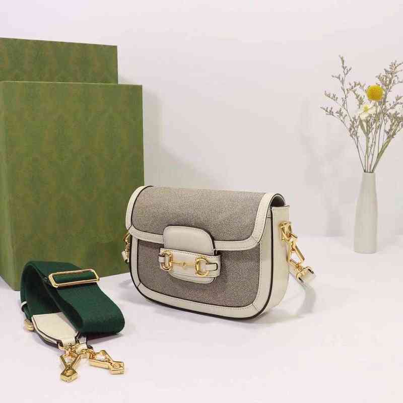 

3A CC leather Horsebit small shoulder bag marmont designer handbags crossbody fashion women bag new style, Black