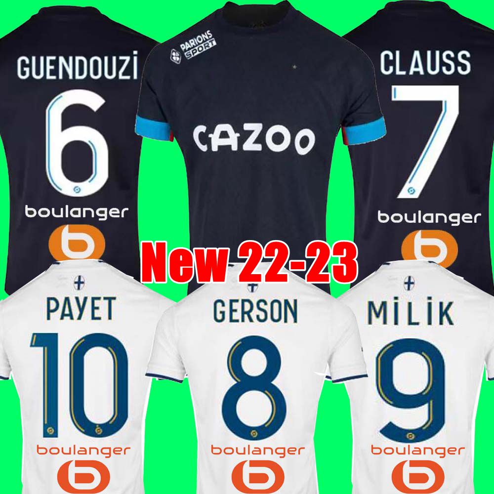 

FANS player 22 23 Soccer jerseys GERSON Under milik maillot de foot 2022 2023 PAYET GUENDOUZI man KIDS football shirt hommes enfants KONRAD Marseille CLAUSS PAPIN, Home kids