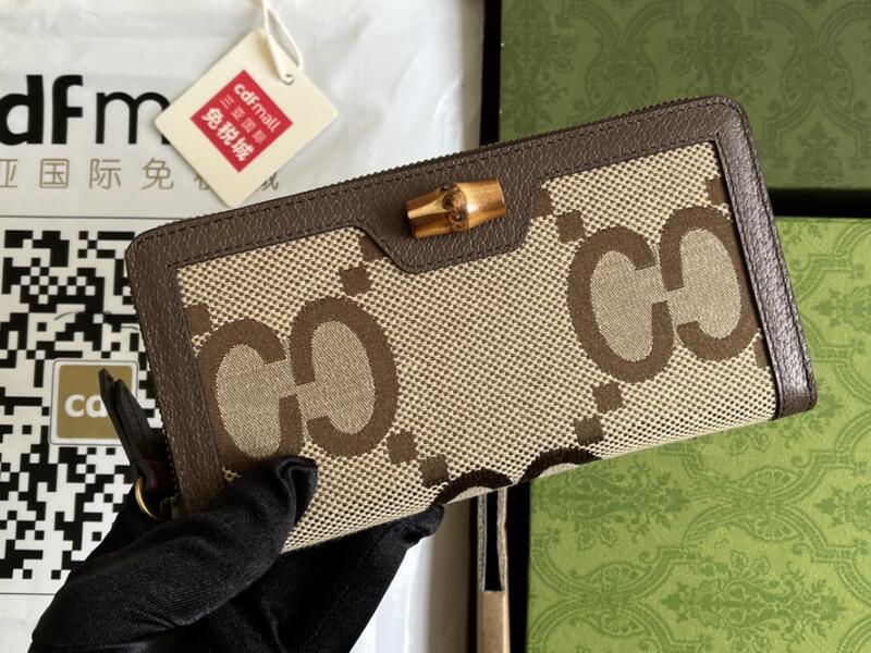 

Realfine Wallets 5A 658634 19cm Diana Jumbo Zip Around Wallet Purse For Women with Dust bag+Box, 658244 jumbo 5a