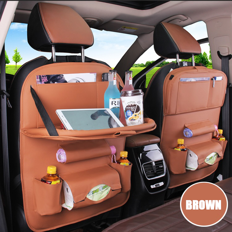 

High quality dining table type car storage bag car backrest multifunctional, Coffee