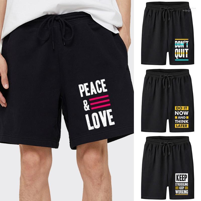 

Men's Shorts Men Summer Running Casual Phrase Pattern Workout Breathable Jogging Gym Training Sports PantsMen's, 5phrase033