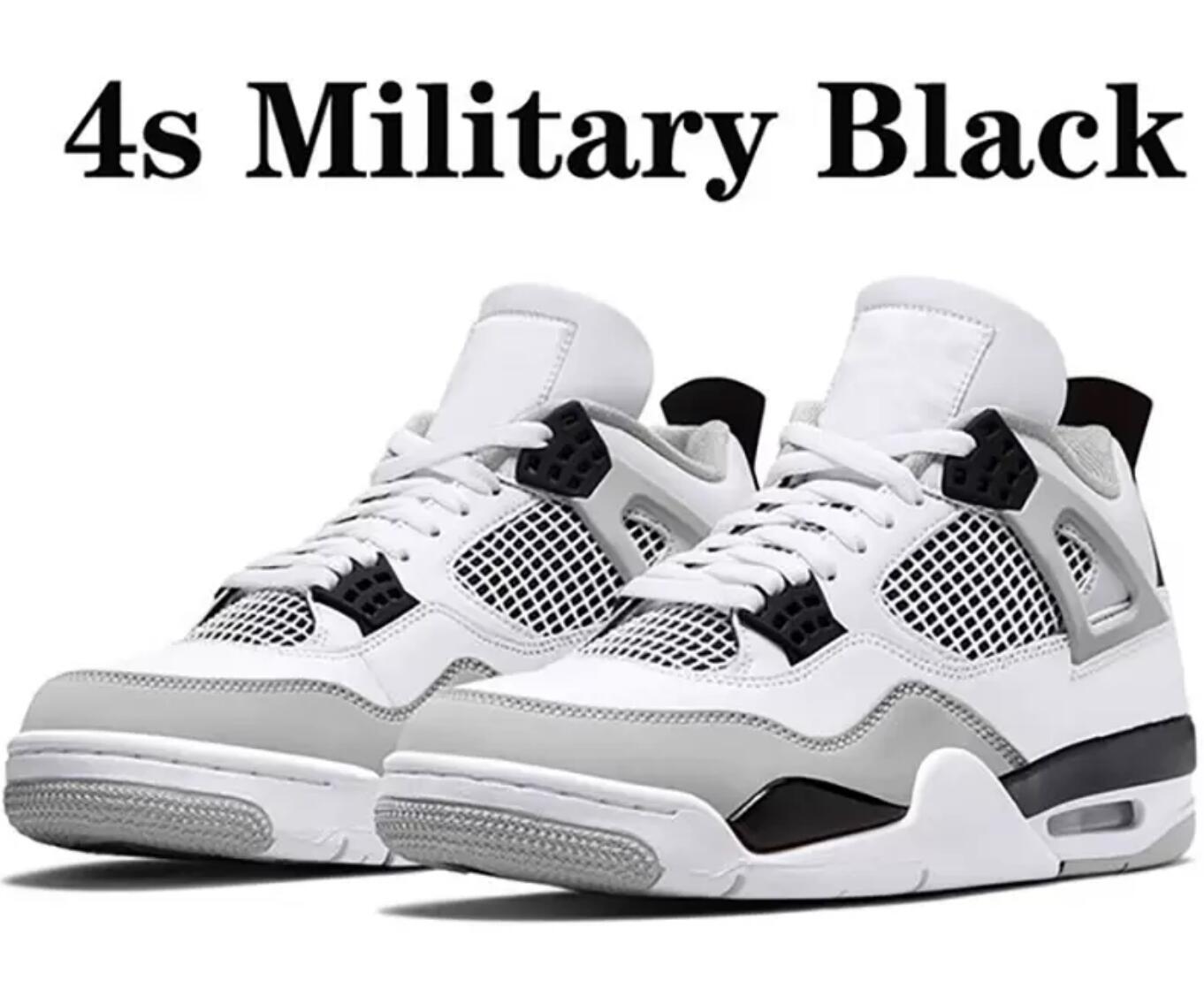 

High quality version Jumpman 4 Basketball Shoes Mens Womens Sneakers 4s Military black Taupe Haze Guava Ice Sports Shoe Size 5 6 7.5 8.5 9 9.5 10.5 11.5 12.5 13.5