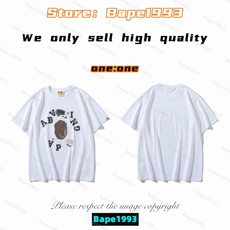 

High Quality Apes Mens T-Shirts Japan Shark ape head tshirts Galaxy spots luminous camo printing co-branded same style for men and women New designer t shirt B1993 T3-19, 1 button