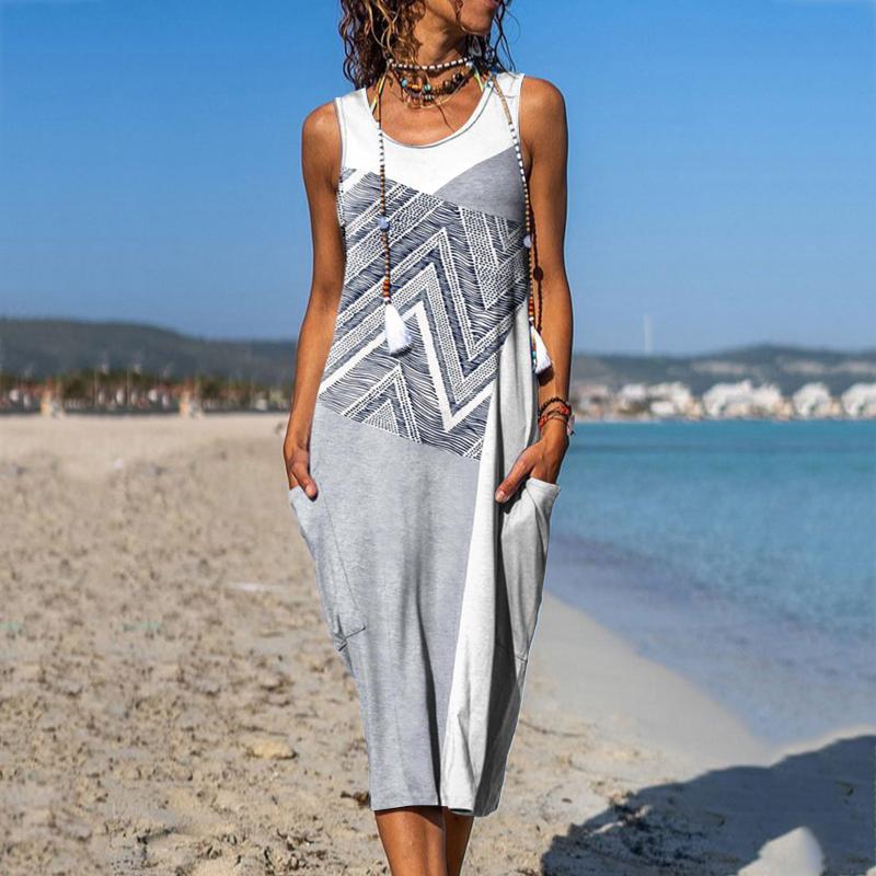 

Casual Dresses Maxi Women Summer Long Sleeveless Knitting Dress Frock For WomenCasual, Purple