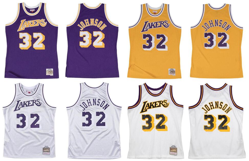 

Stitched 32 Johnson basketball Jersey S-6XL Mitchell & Ness 1984-85 Mesh Hardwoods Classics retro version Men Women Youth jerseys, Stitched jersey