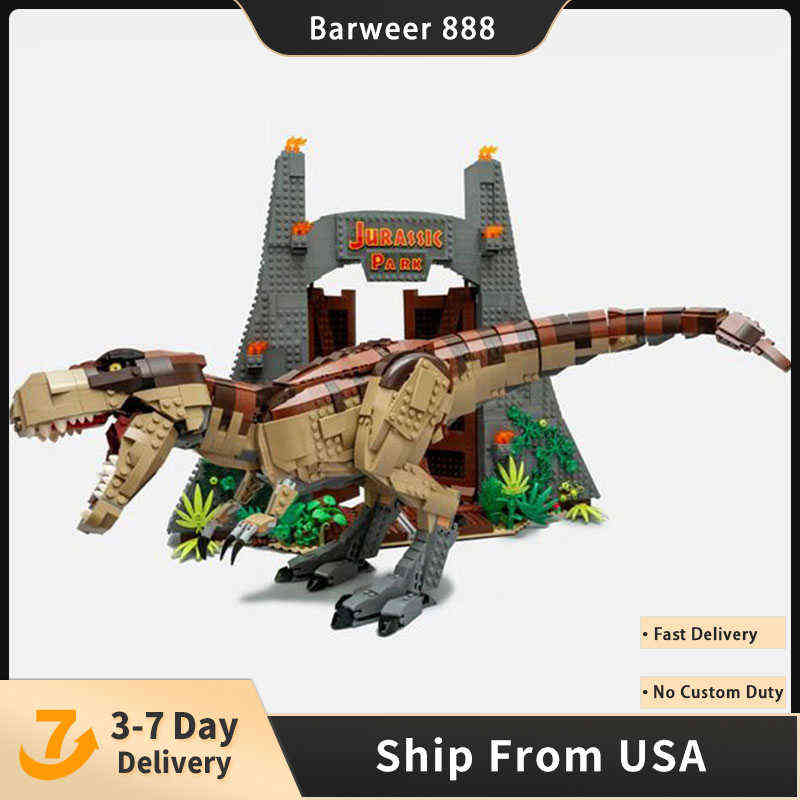 

11338 Movie & Games Series Jurassic Park Blocks T. Rex Rampage 3156Pcs Bricks Model Building Kits Compatible 75936 T230103