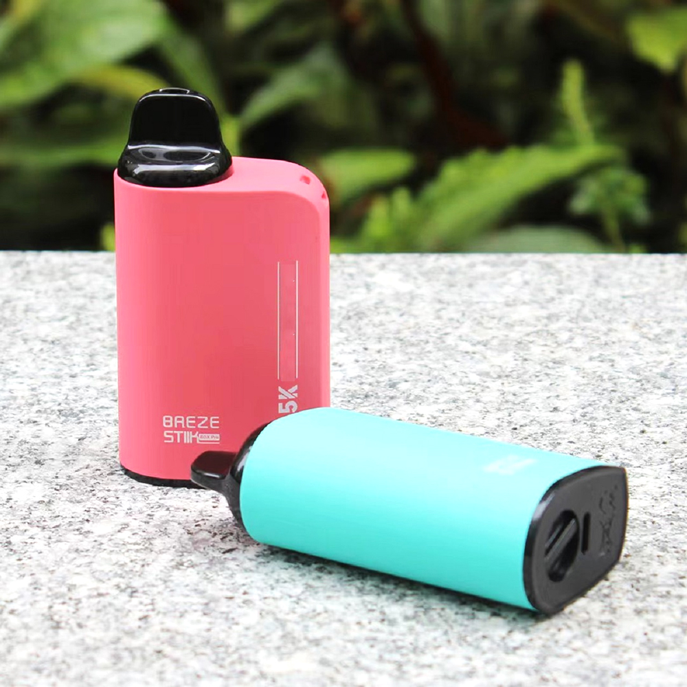

new original disposable vape device 1.2ohm mesh coil 8 flavors e cigarette kit breze stiik BOX pro 5000 puffs prefilled 2% 12ml pod 8 colors rechargeable vapor pen vs bc