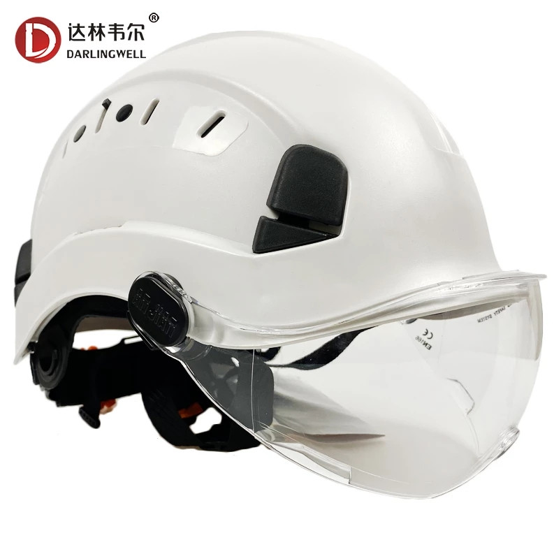 

Safety Helmet With Goggles Protective Helmets Work Cap Construction Hard Hat Darlingwell Working Climbing Riding