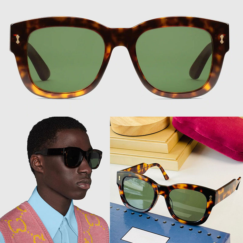 Designer 1110S green lens Sunglasses Rectangular full frame tortoiseshell glasses Vintage spell Drivin sunglasse luxury women men Shiny Gold metal r