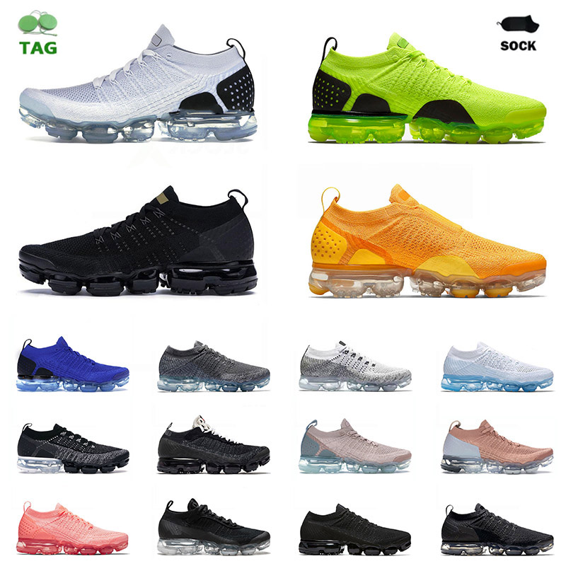 

fly knit 2.0 3 vapourmaxs running shoes men women summer trainers triple white black metallic gold race blue orca vast grey sail off volt sneakers outdoor 36-45, A6 40-45 black metallic gold