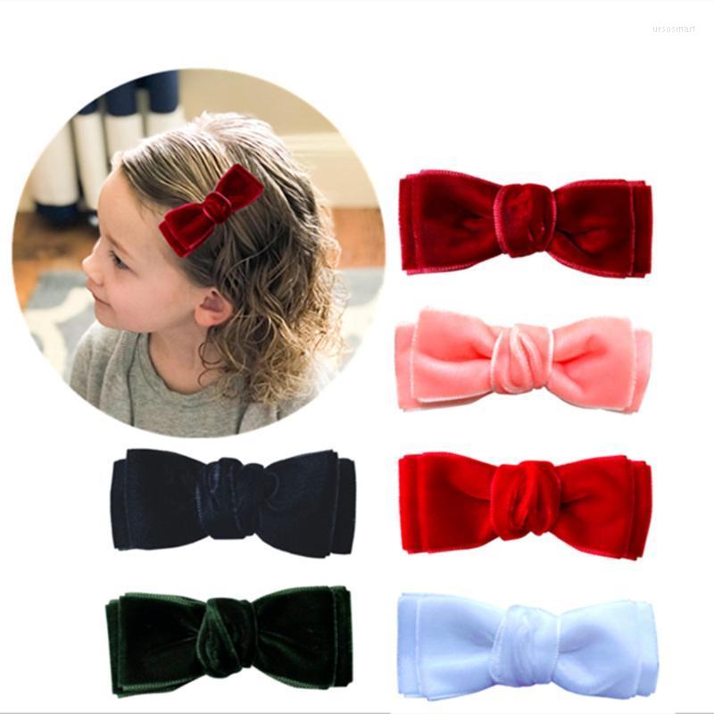 

Hair Accessories Velvet Bows Clips For Girls - Toddler Girl Barrettes, White