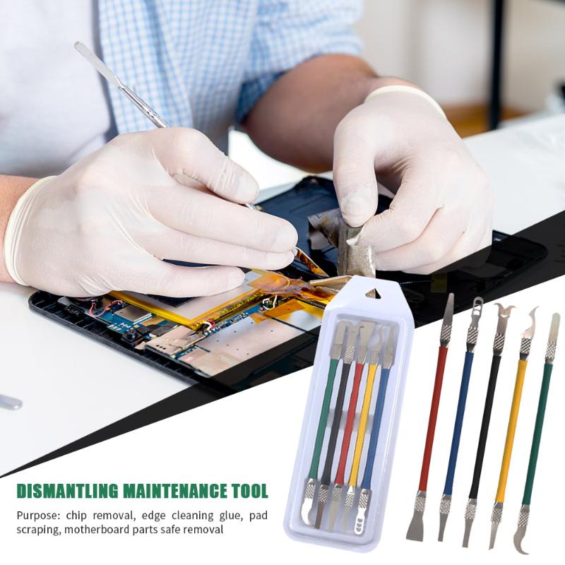 

Professional Hand Tool Sets 5pcs IC Chip CPU Remove Strong Toughness Electric Portable For Phone BGA Maintenance Glue Cleaner Thin BladeProf