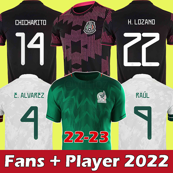 

2022 mexico soccer jerseys LOZANO CHICHARITO RAUL football shirt DOS SANTOS Camisetas de futbol ALVAREZ maillot foot, Kids