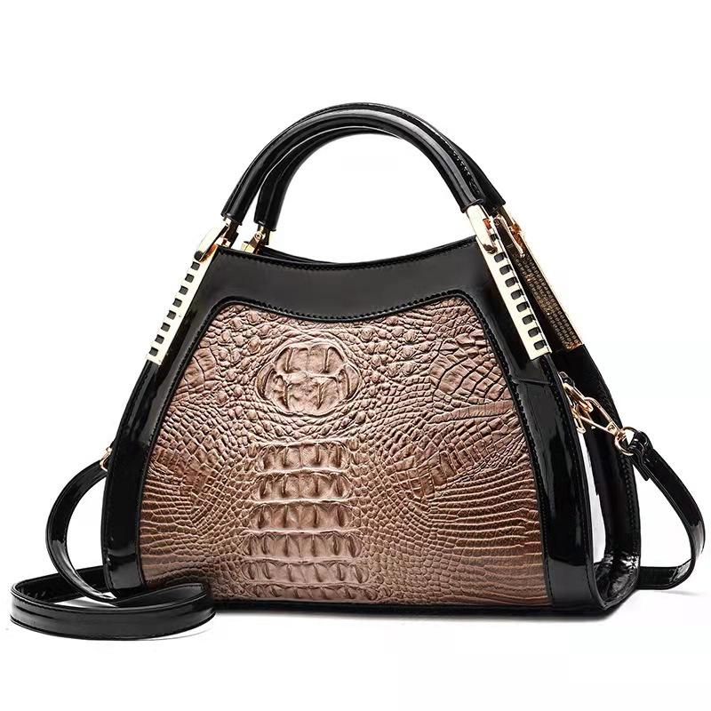 

Evening Bags Crocodile Pattern Large-capacity Bag Trendy All-match Shoulder BagEvening, Black