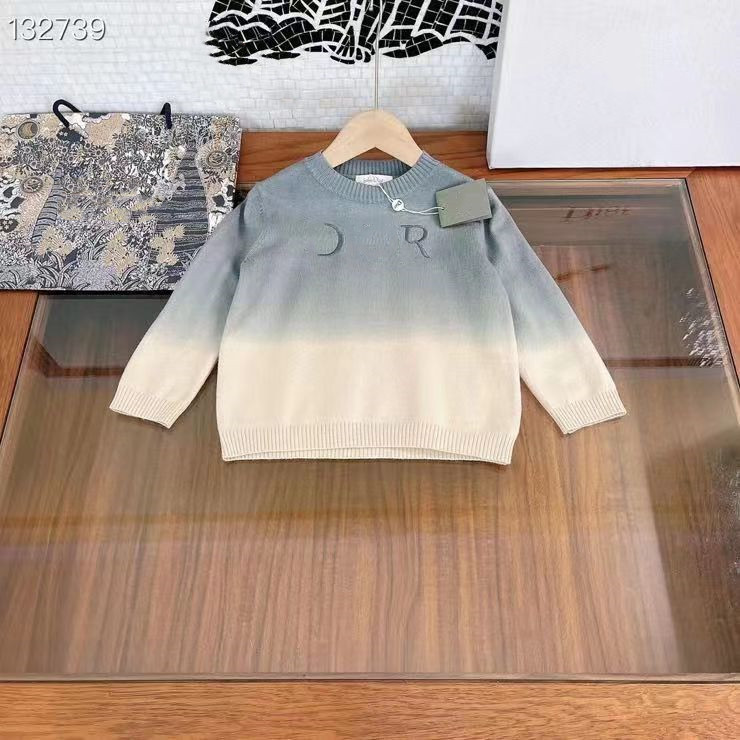 Baby Clothes Sweaters Boys Girls Unisex Pullover Kids Designer Clothes Knitted Contrast With Letter Printing Round Neck Long Sleeve Red Blue Gray-image-783679920