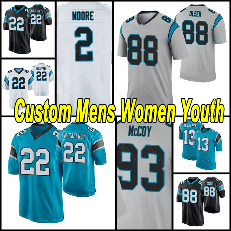 2 DJ Moore Custom Men 8 Jaycee Horn 22 Christian McCaffrey Bridgewater Jersey 53 Brian Burns Donte Jackson Cam Newton Kuechly Terrace Marshall Jr