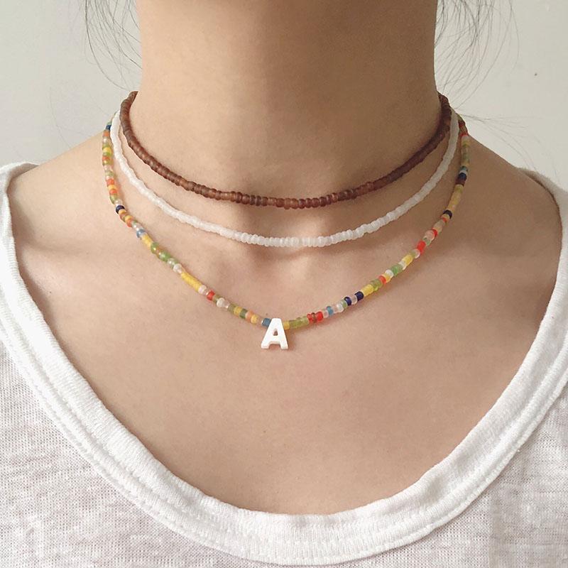 

Chokers Summer 2022 Glass Beads Handmade Choker Neck Making Boho Chain Colorful Seed Beaded Necklaces For Women Girls Femme JewelryChokers